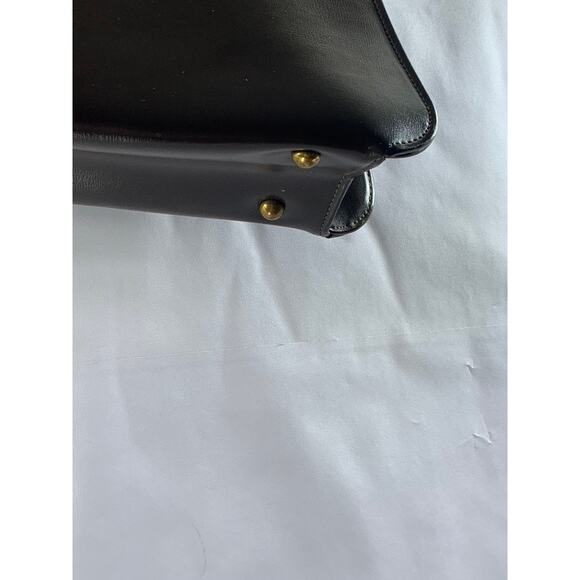 LOU TAYLOR MIAMI Women's Dark Brown Vintage 60's Faux Leather Handbag - Picture 5 of 12